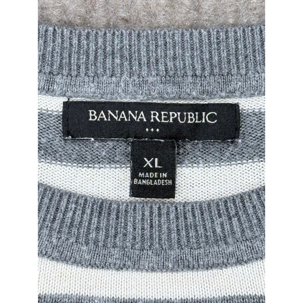 Banana Republic Striped 3/4 Sleeve Knit Sweater XL - Picture 4 of 9